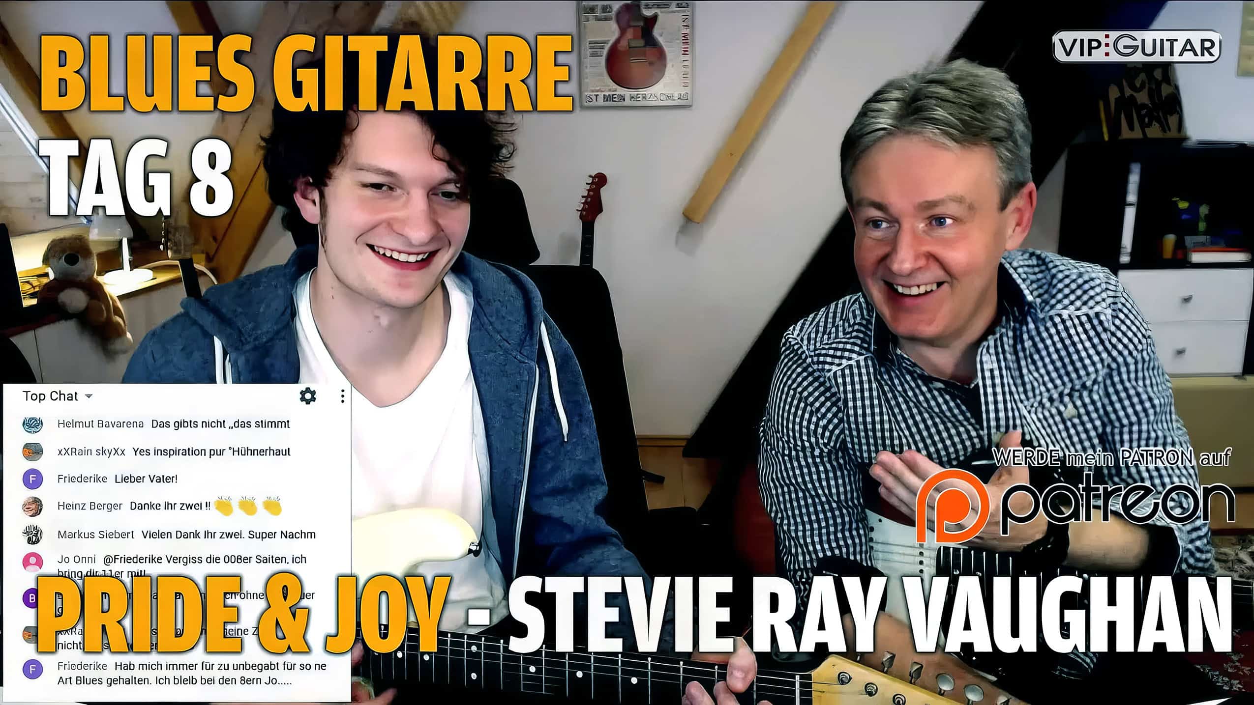 Blueskurs Tag 8 Meistere Pride and Joy von Stevie Ray Vaughan