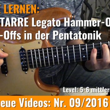Legato Hammer-Ons und Pull-Offs in der Pentatonik