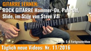 Hammer-On, Pull-Off, Slide, im Stile von Steve Vai