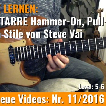 Hammer-On, Pull-Off, Slide, im Stile von Steve Vai