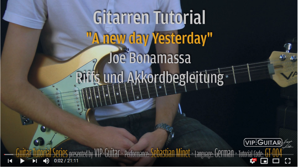 Songtutorial: A new day Yesterday - Joe Bonamassa