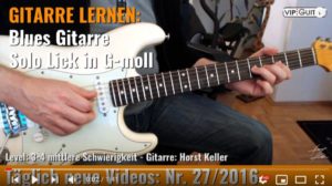 Blues Gitarre - Solo Lick in G-Moll