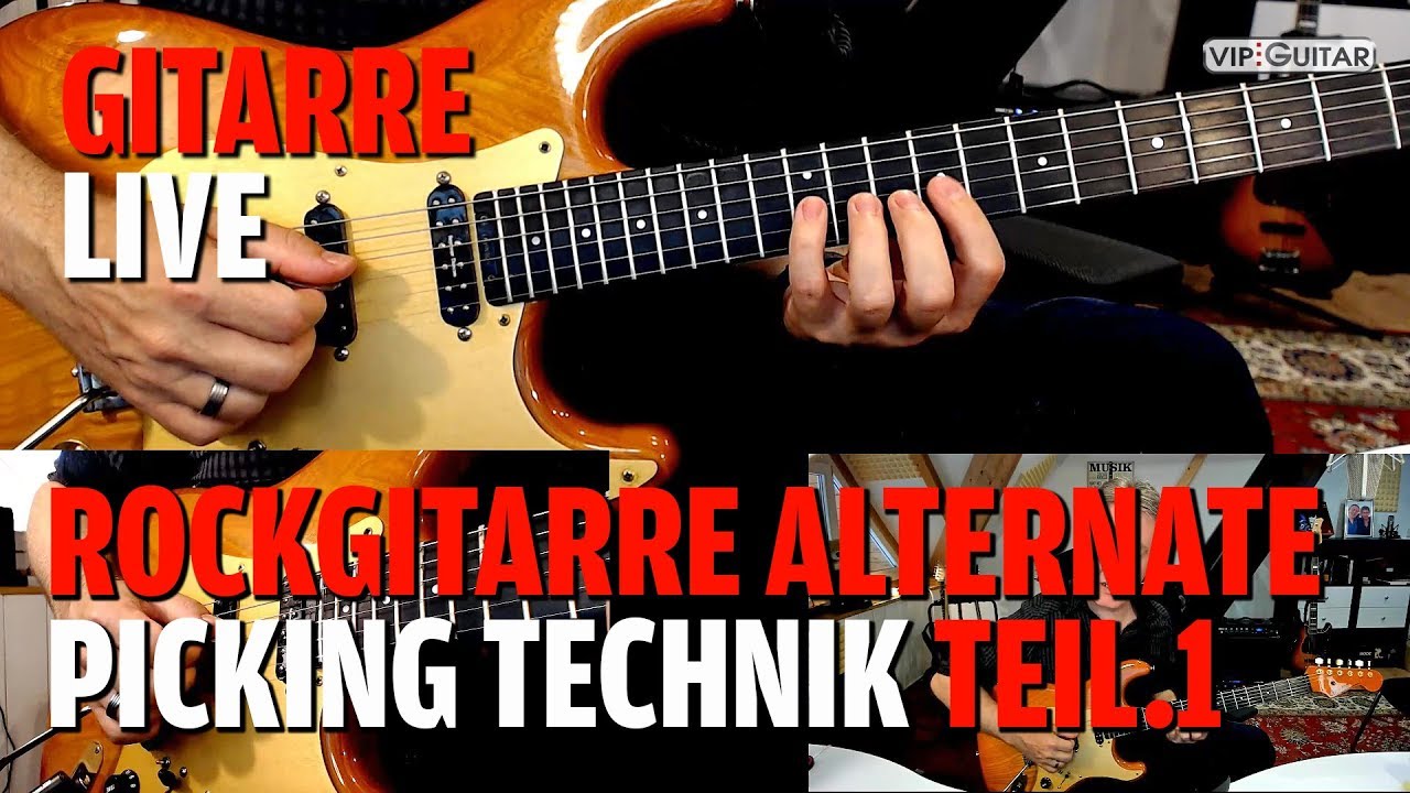 Rockgitarre Alternate Picking