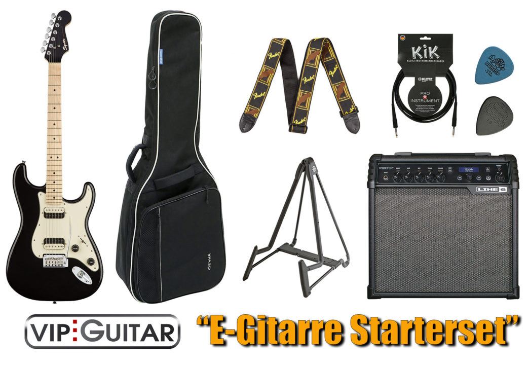 Fender Contemporary HH VIP-Guitar Einsteigerpaket E-Gitarre