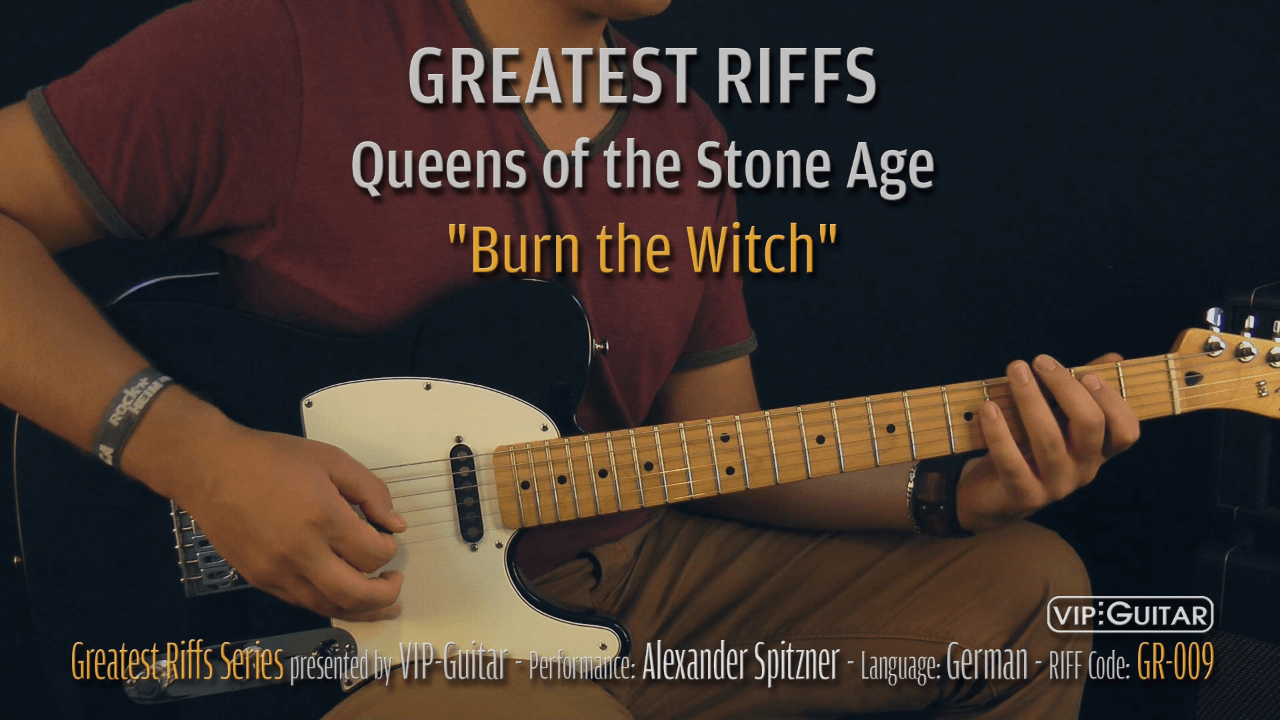 Gitarrenriff Nr. 09 - Queens of the Sotne of Age - Burn the witch