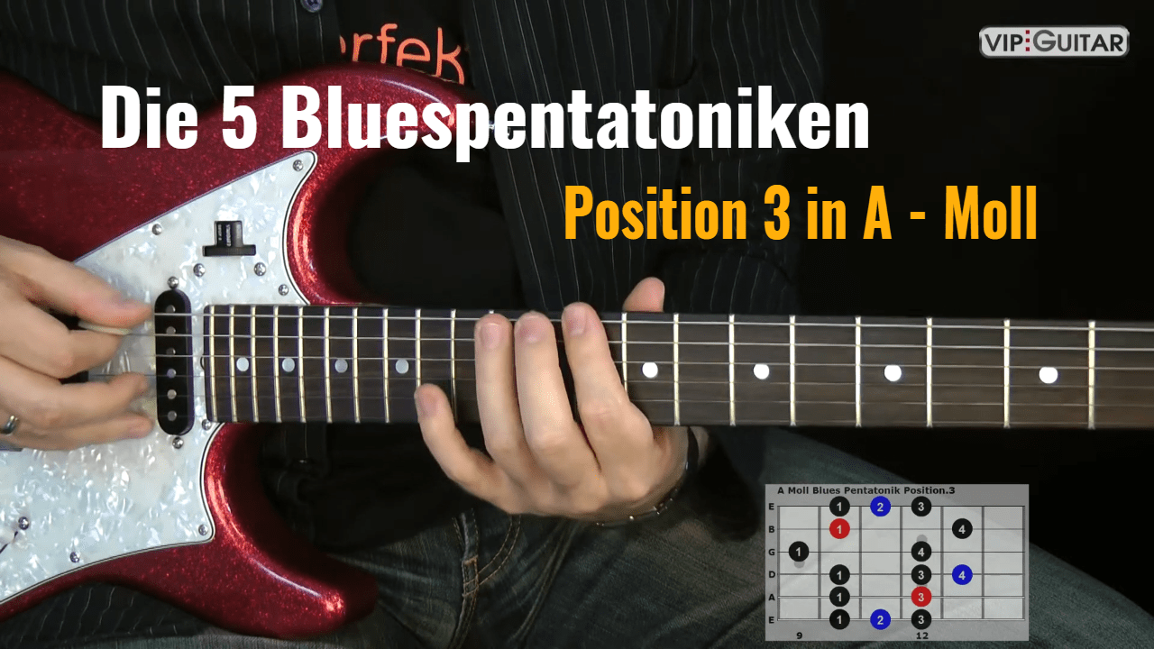 Blues Pentatonik Position.3 in A-Moll