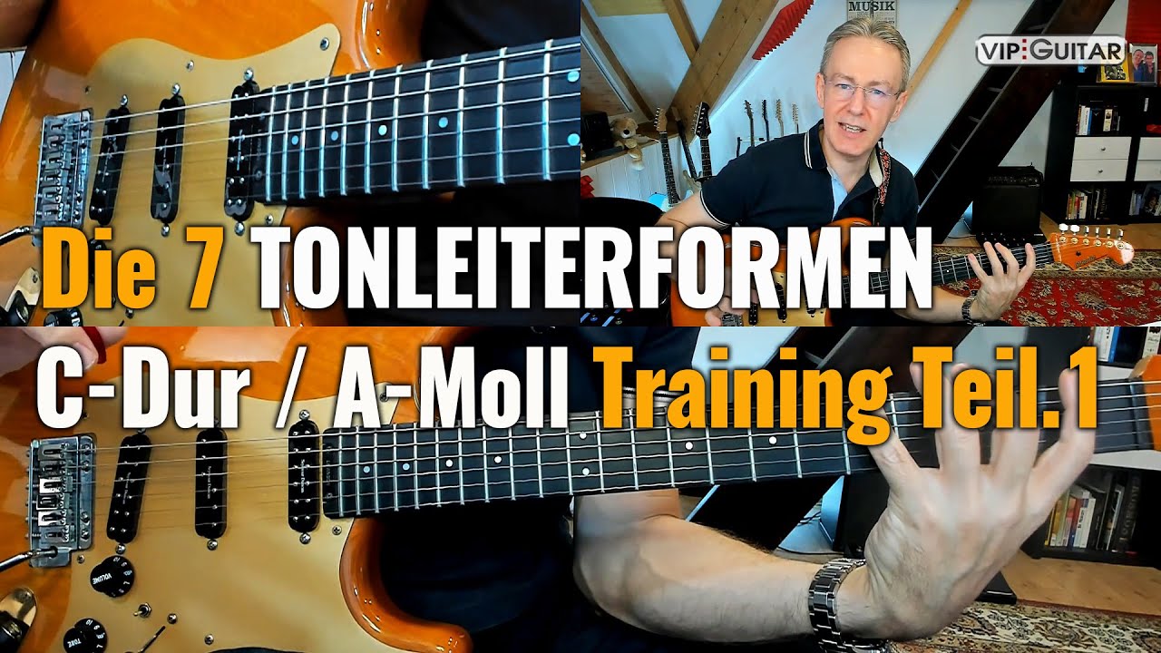 Die 7 Tonleiterformen C-Dur / A-Moll