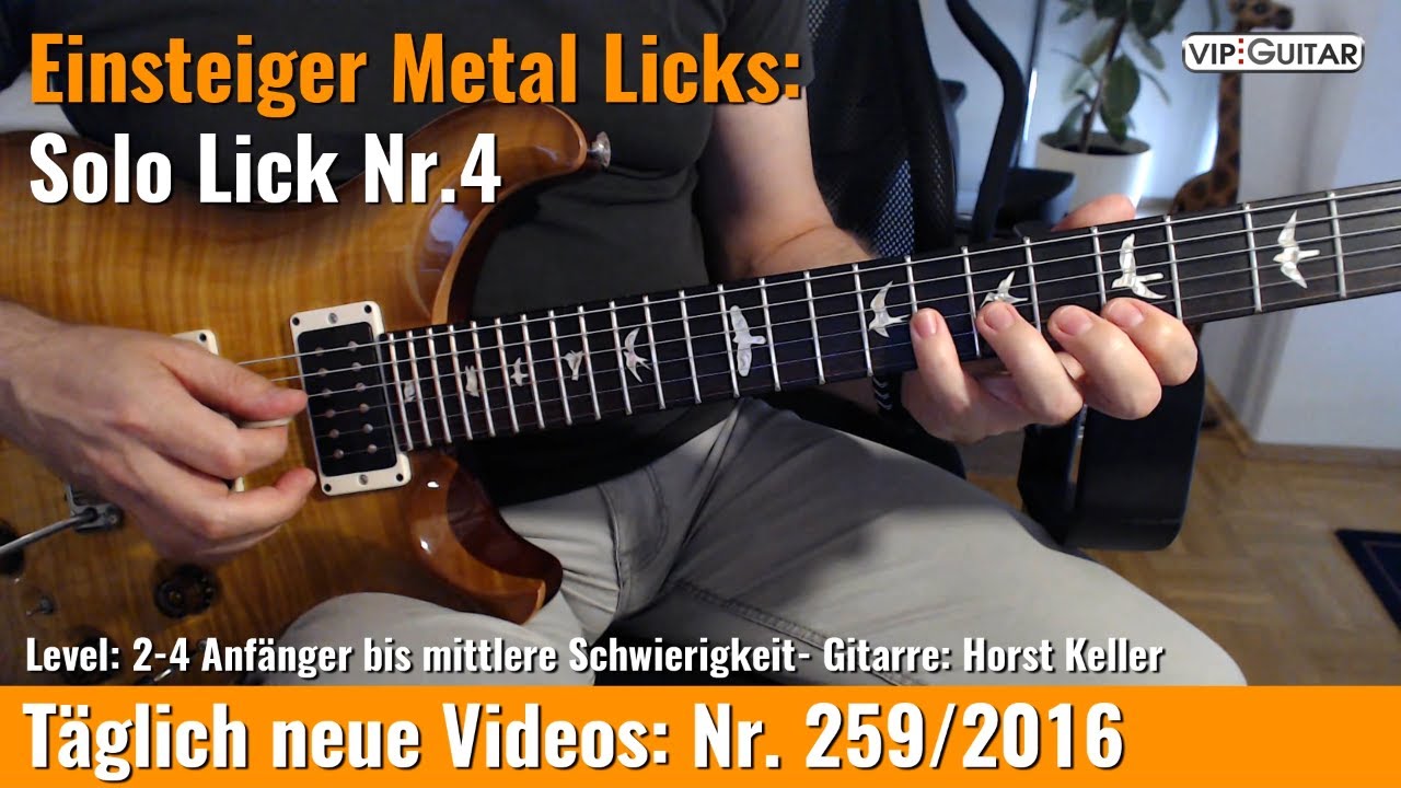 Einsteiger Metal Lick Solo Gitarre Lick Nr. 4 VIPGuitar.de