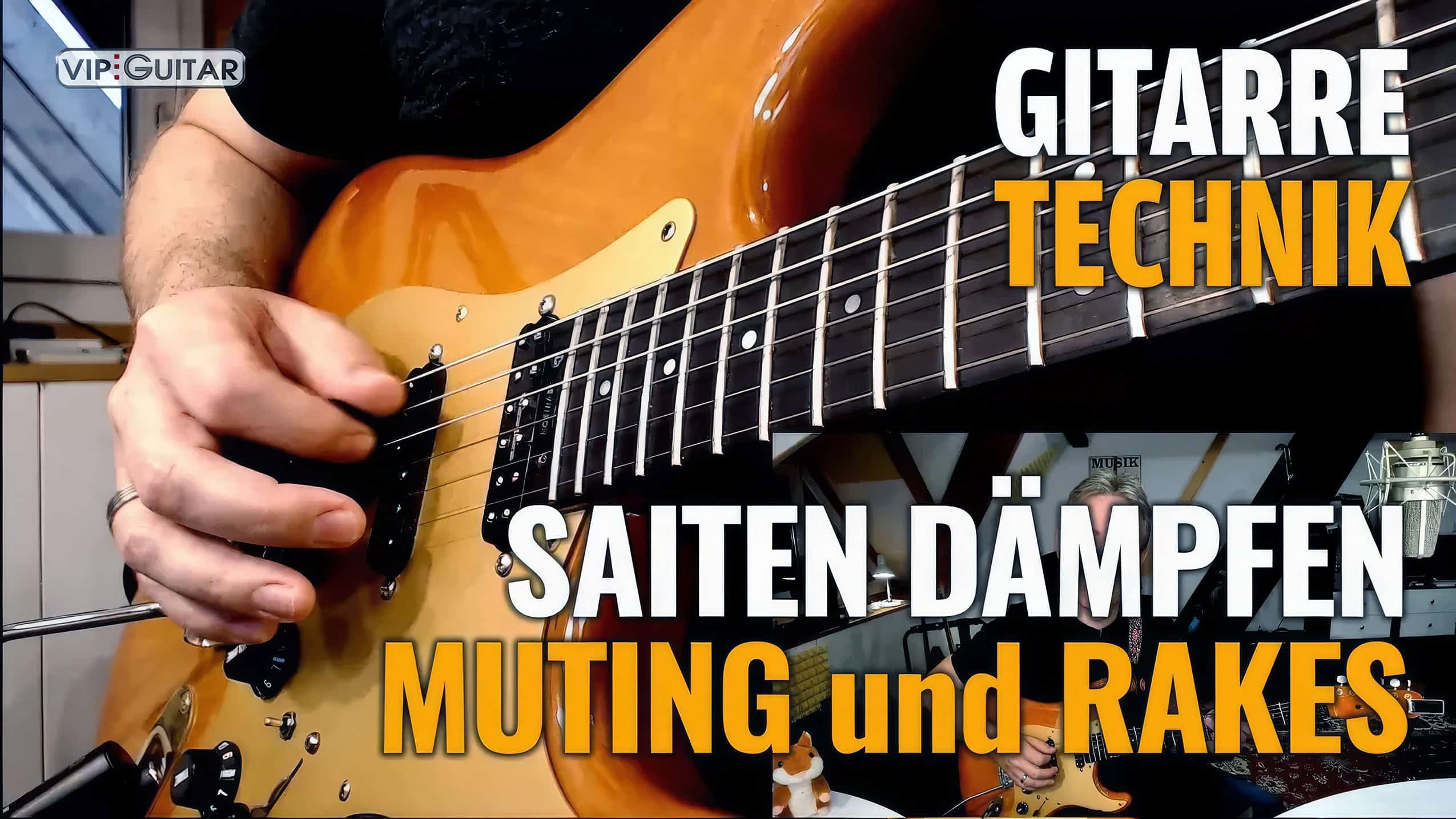 Saiten dämpfen und Rakes