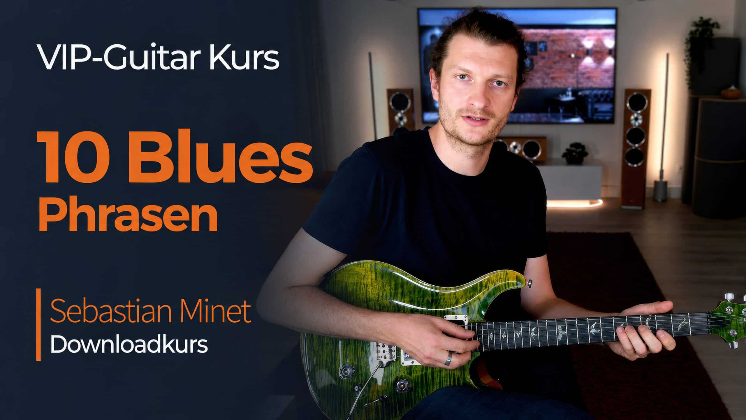 VIP-Guitar Kurs 10 Blues Phrasen mit Sebastian Minet