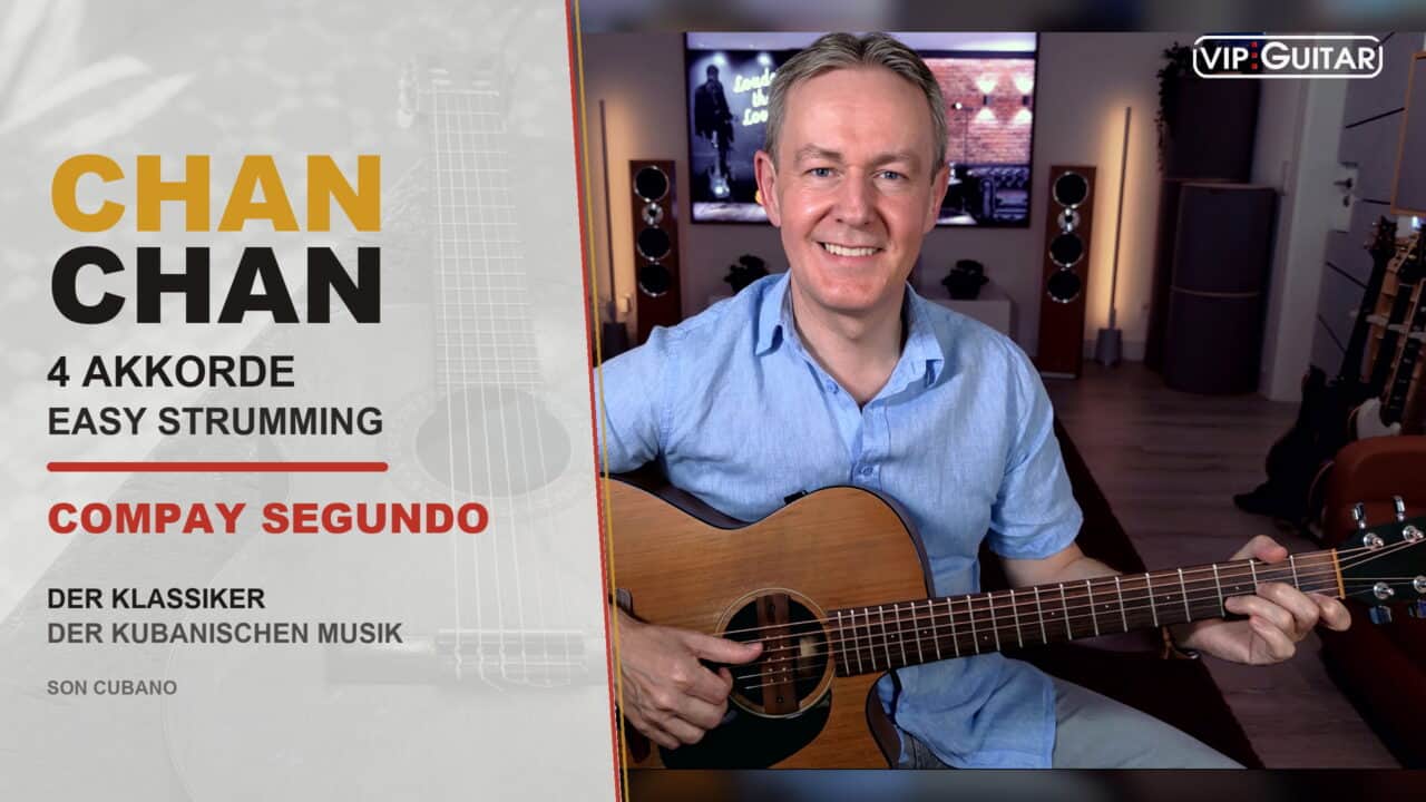 Horst Keller mit Akustikgitarre - Chan Chan Gitarren-Tutorial zu Compay Segundo