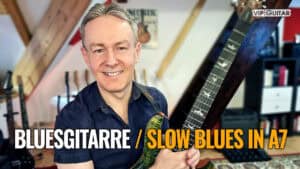 Slow Blues in A7: Horst Keller mit E-Gitarre