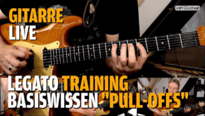 Horst Keller zeigt Pull-offs auf der Gitarre: Legato Training, Basiswissen