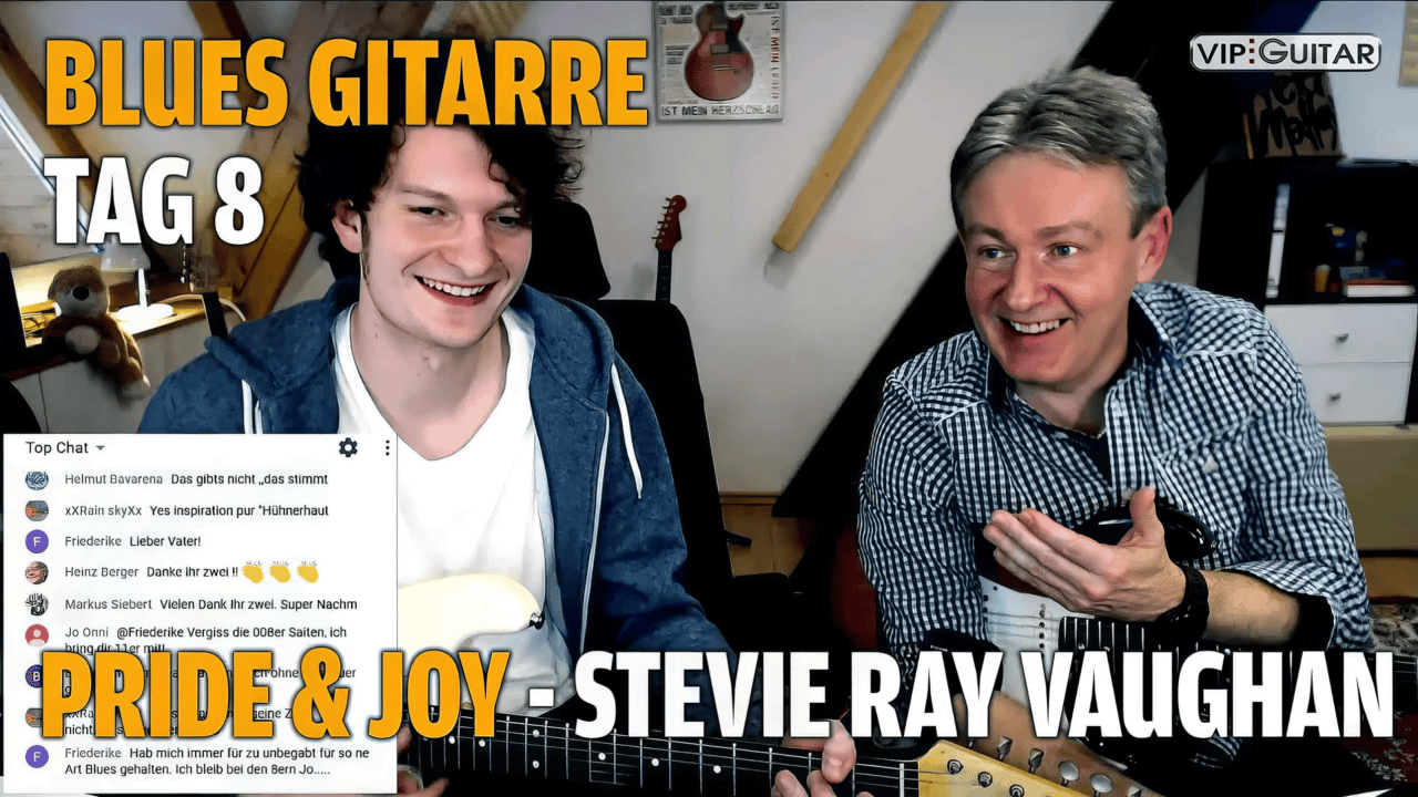 Blueskurs Tag 8 Meistere Pride and Joy von Stevie Ray Vaughan