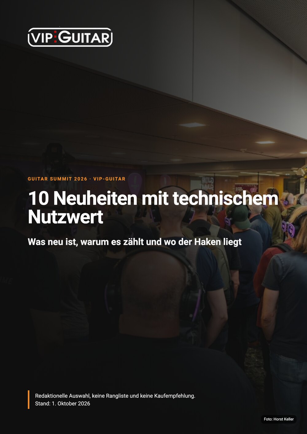 Titelblatt des VIP-Guitar-PDFs 10 Neuheiten mit technischem Nutzwert