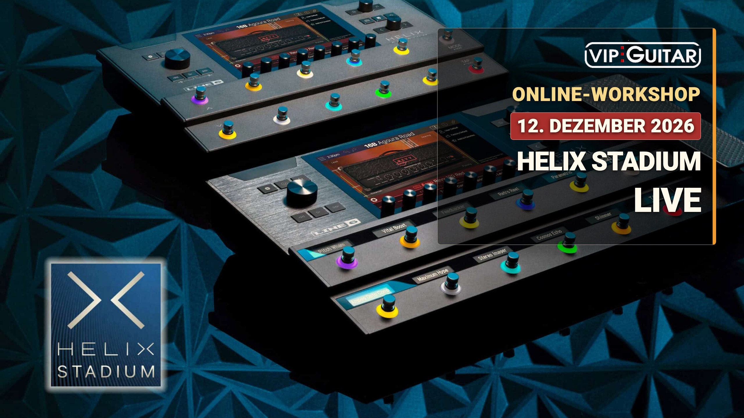 Online-Workshop Helix Stadium live am 12. Dezember 2026 mit Helix Stadium und Stadium XL
