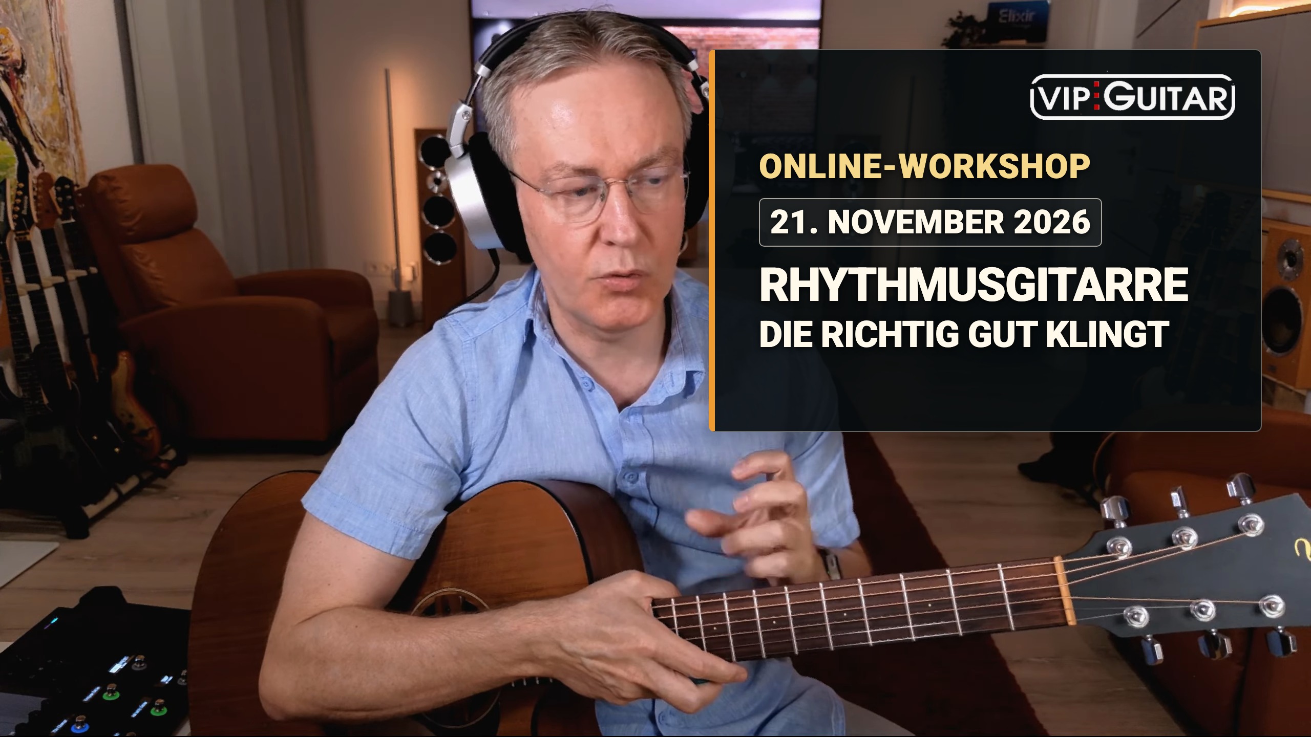 Online-Workshop Rhythmusgitarre mit Horst Keller am 21. November 2026